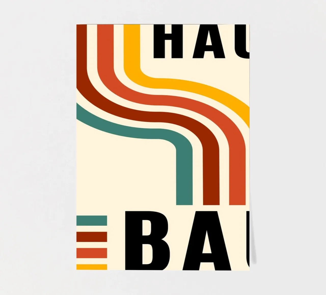 Bauhaus Geometric Abstract Lines Color Print sticker sheet by NorwesClub