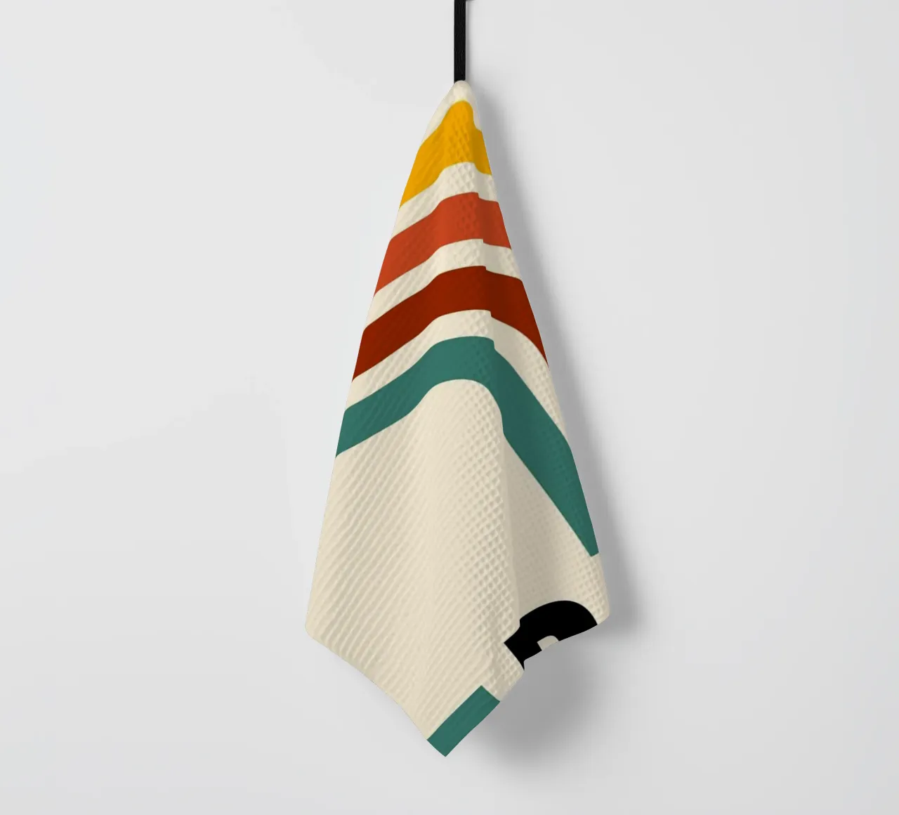 Bauhaus Geometric Abstract Lines Color Print torchon de NorwesClub