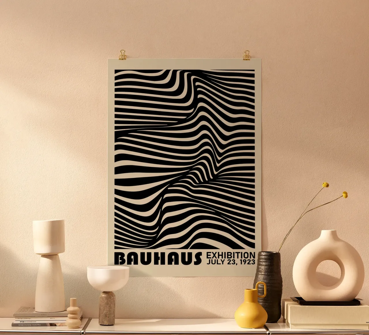 Bauhaus-Ausstellung Wellenlinien Optische Kunst 1923 Hahnemühle von NorwesClub
