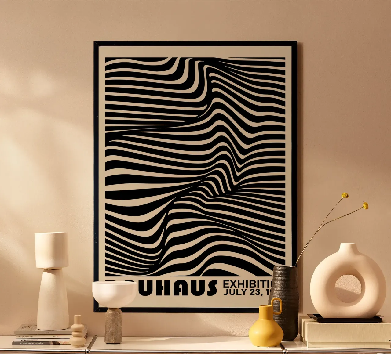 Bauhaus-Ausstellung Wellenlinien Optische Kunst 1923 Hahnemühle von NorwesClub