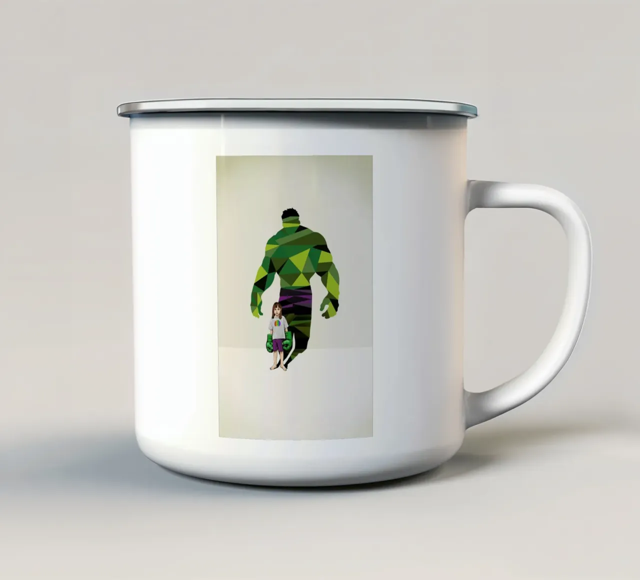 Super Shadows Girl Smash tazza in smalto da Jason Ratliff