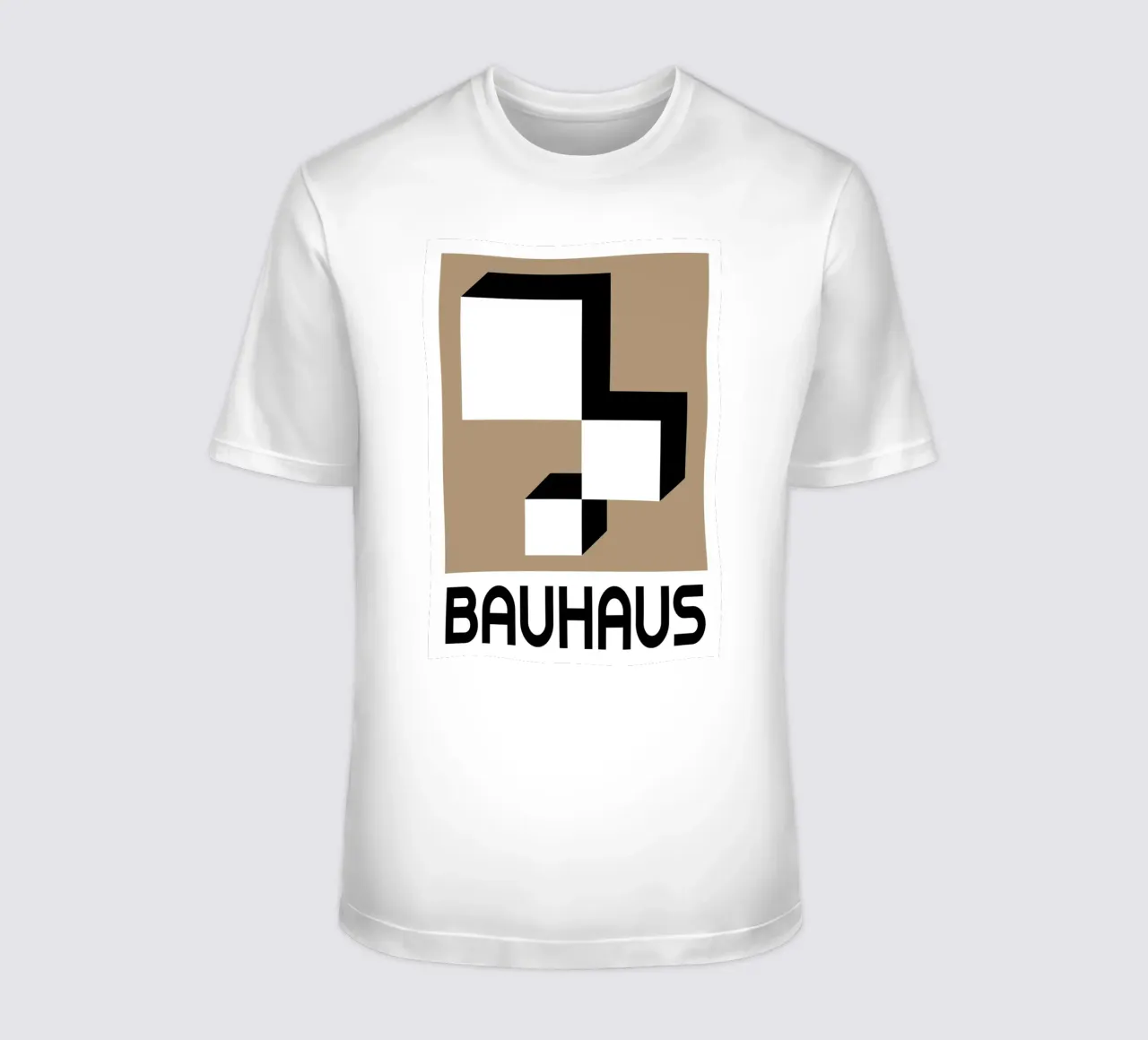 Bauhaus Geometrisch Abstract Zwart Wit Vormen Print t-shirt van NorwesClub