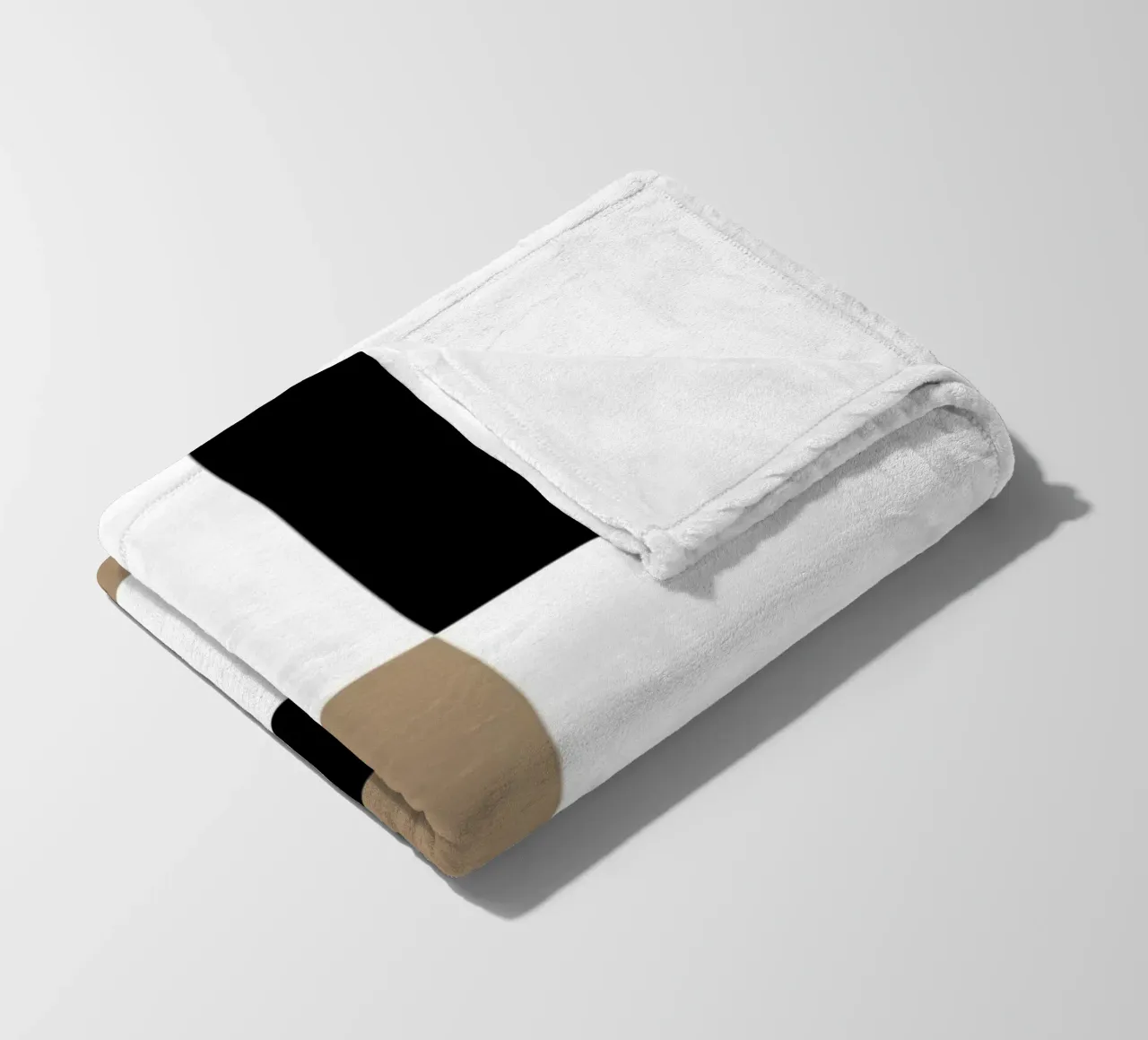 Bauhaus Geometrico Astratto Nero Bianco Forme Stampa coperta in pile da NorwesClub