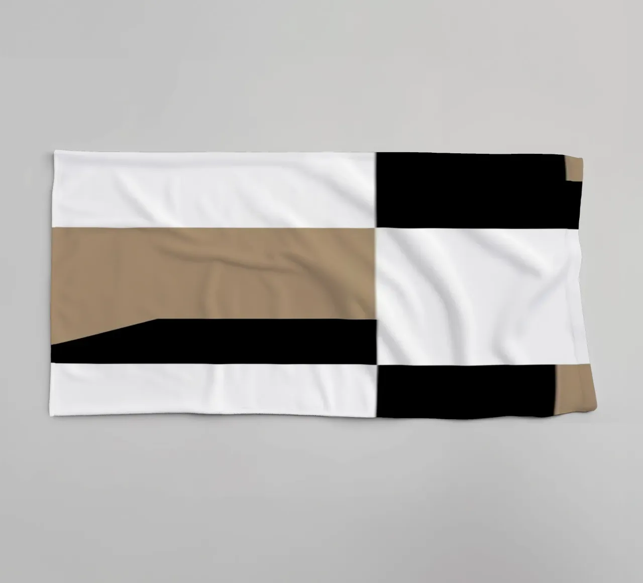 Bauhaus Geometrisch Abstract Zwart Wit Vormen Print badhanddoek van NorwesClub