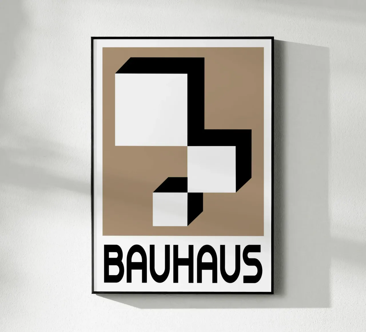 Bauhaus Geometrisch Abstract Zwart Wit Vormen Print acryl van NorwesClub