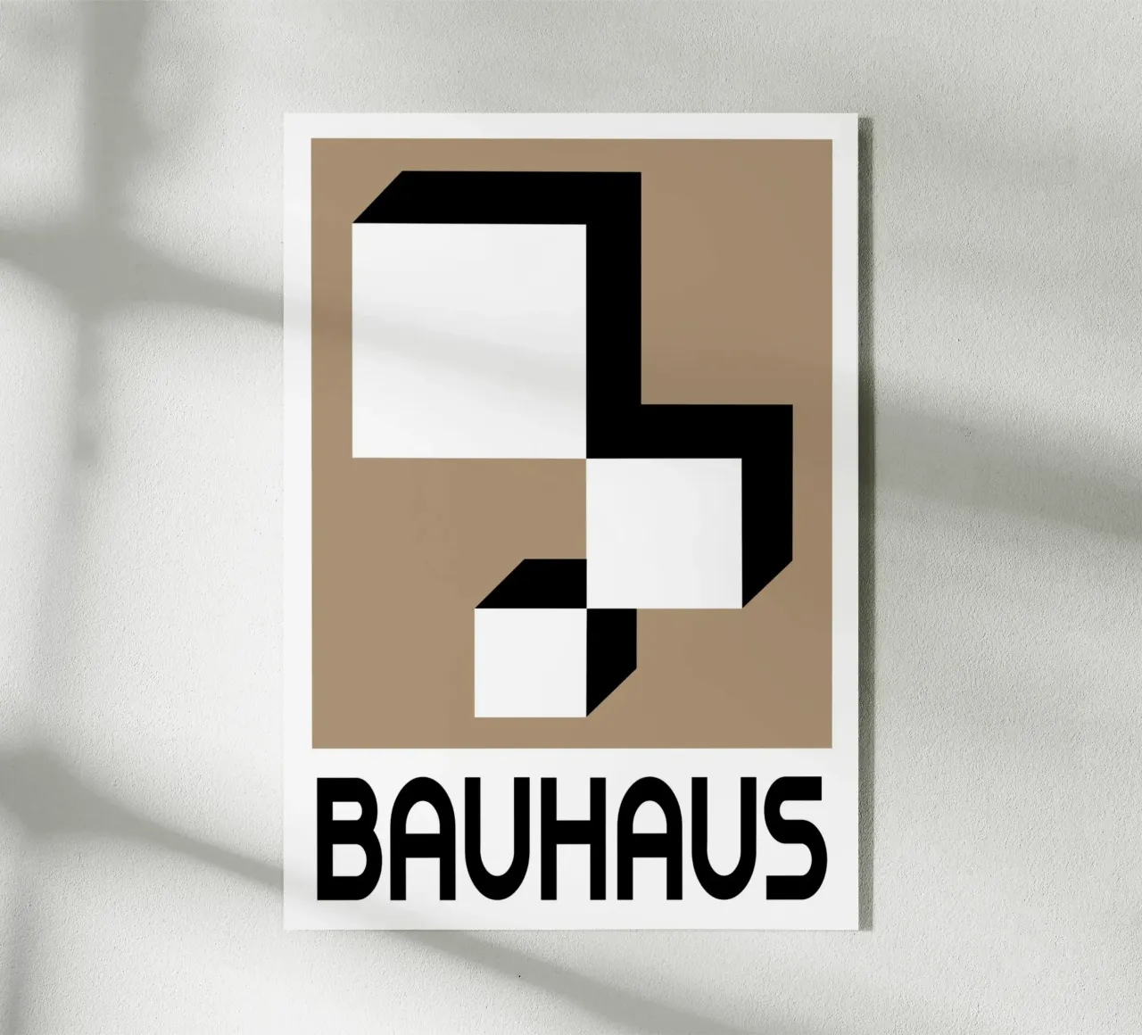 Bauhaus Geometrisch Abstract Zwart Wit Vormen Print acryl van NorwesClub