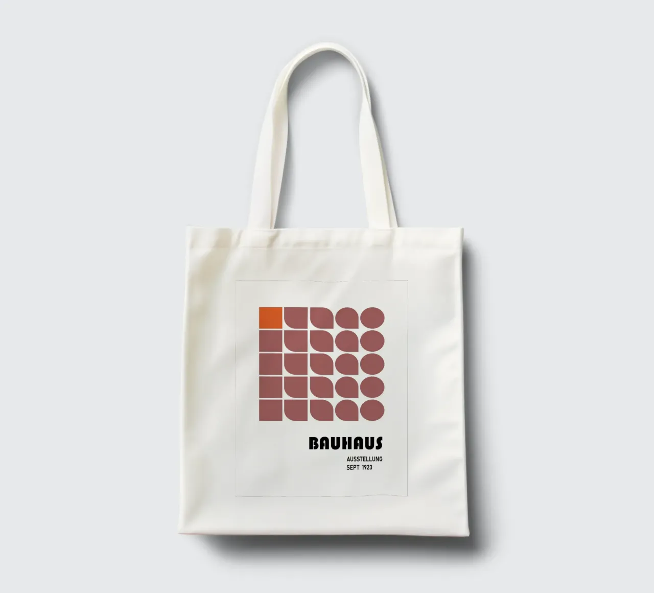 Bauhaus Geometric Abstract Black White Shapes Print tote bag by NorwesClub