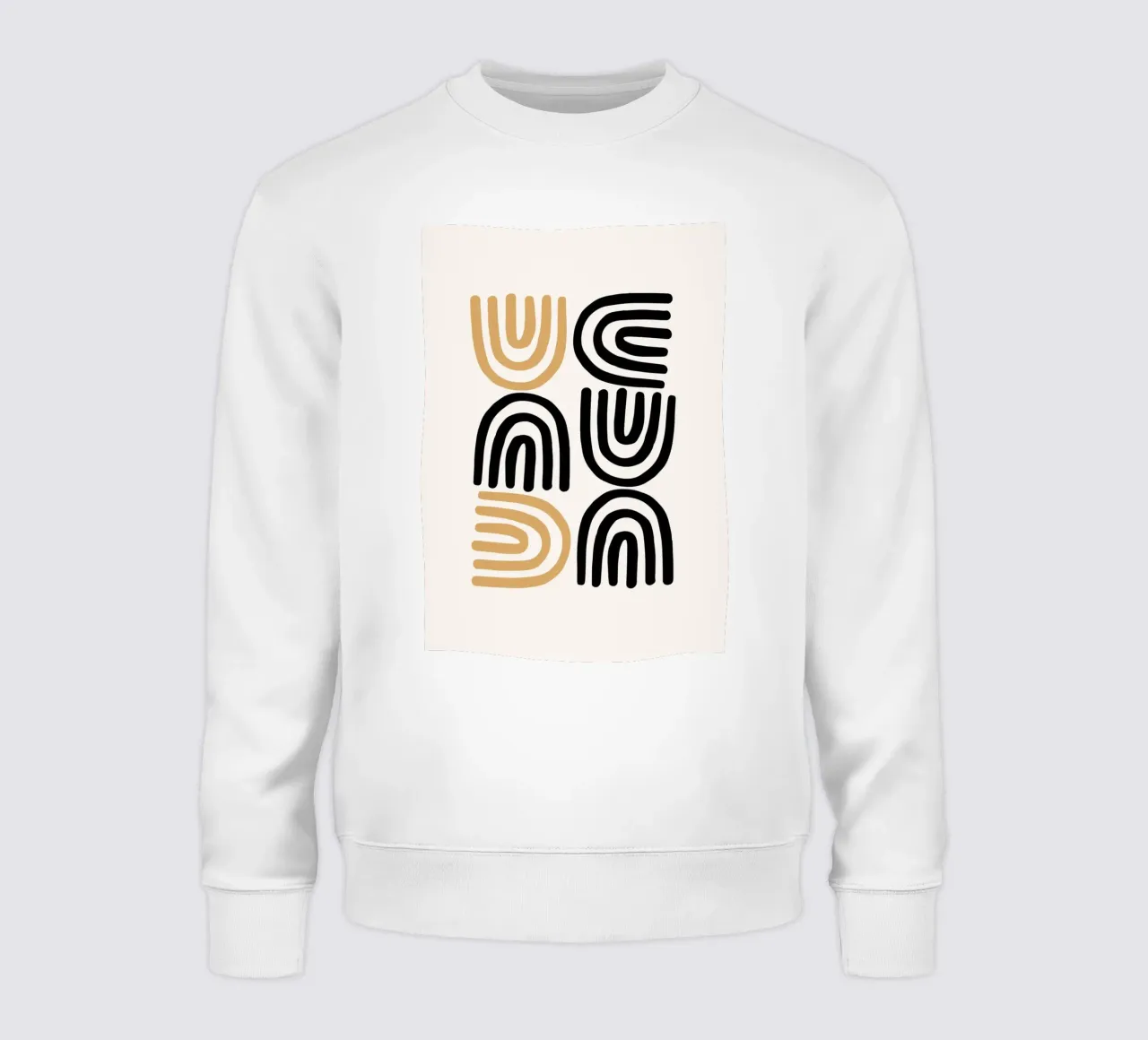 Geometric Abstract U-Shapes Color Pattern Print sweatshirt by NorwesClub