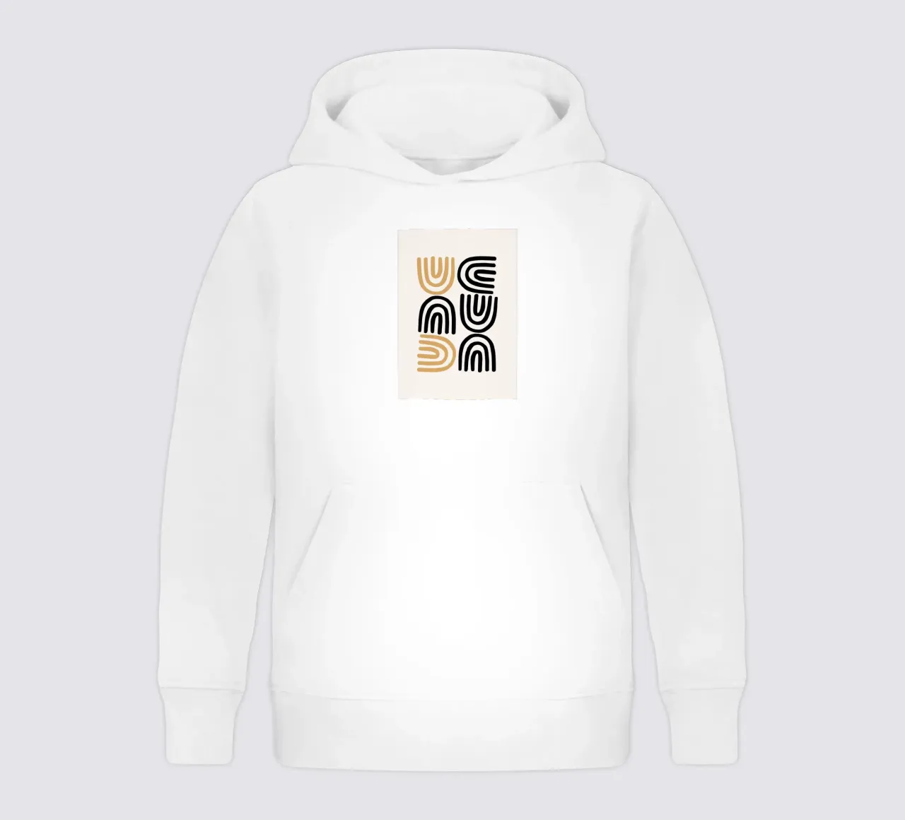 Estampado geométrico abstracto en forma de U en color sudadera con capucha para niño de NorwesClub