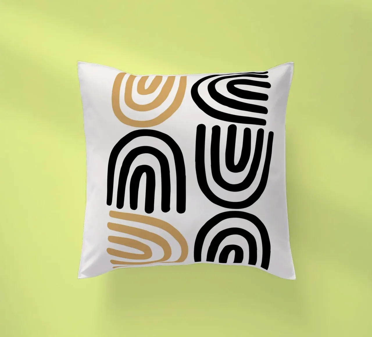 Stampa geometrica astratta a U con motivo a colori cuscino da NorwesClub