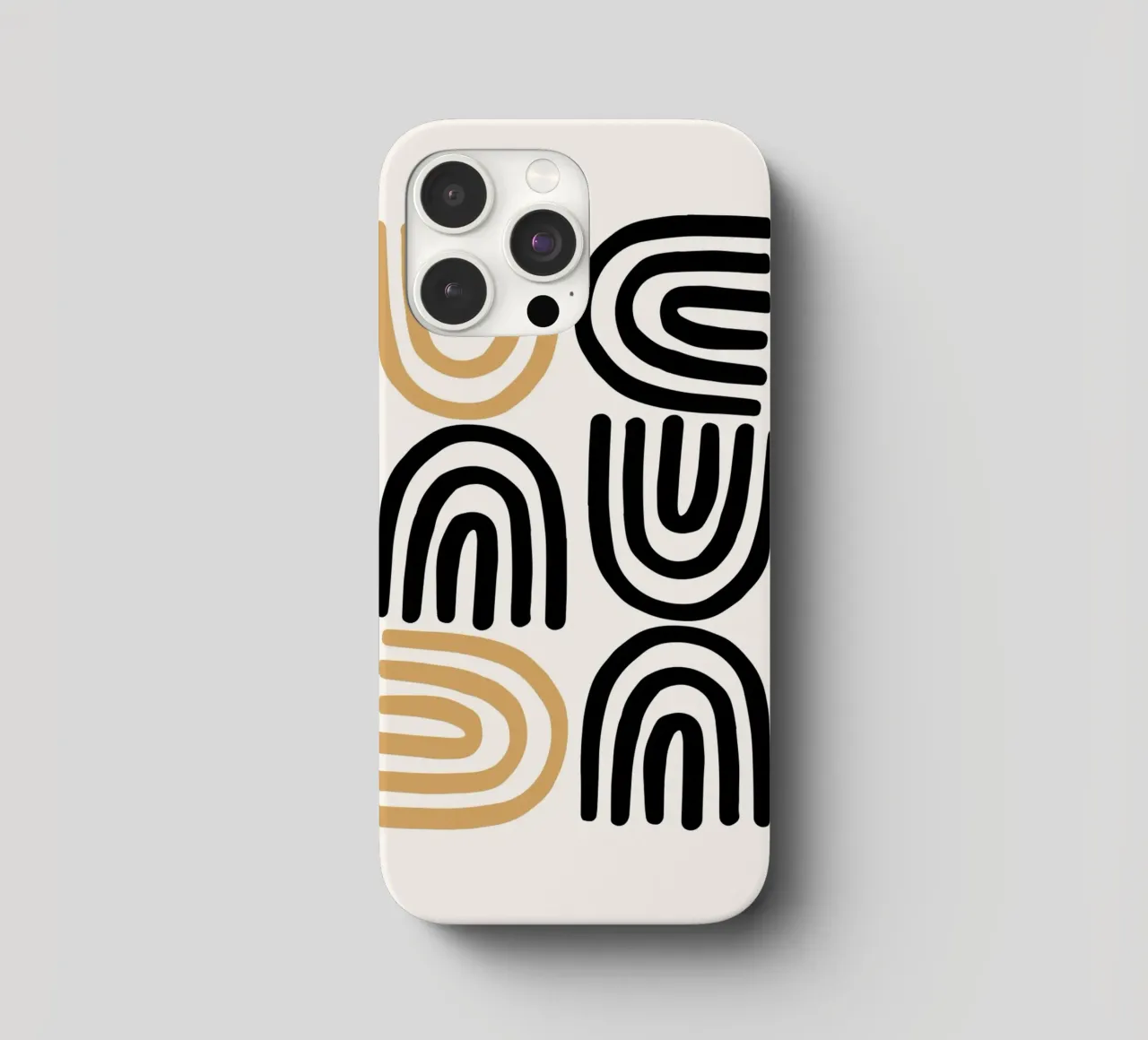 Geometric Abstract U-Shapes Color Pattern Print iphone case by NorwesClub