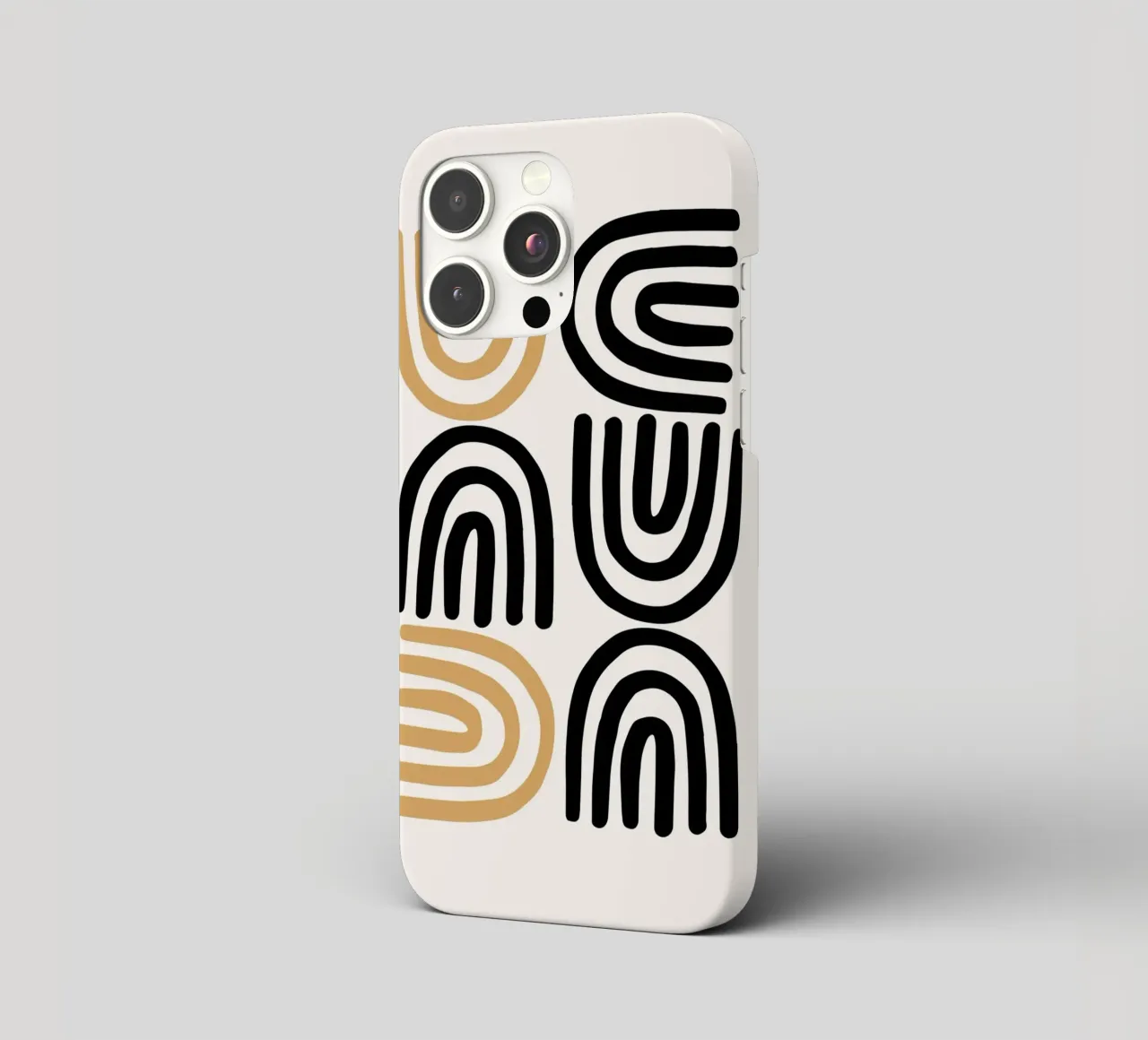 Geometric Abstract U-Shapes Color Pattern Print iphone case by NorwesClub