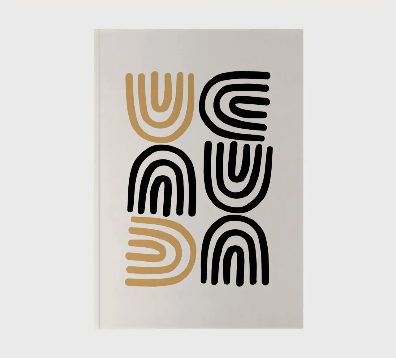 Geometric Abstract U-Shapes Color Pattern Print notebook by NorwesClub