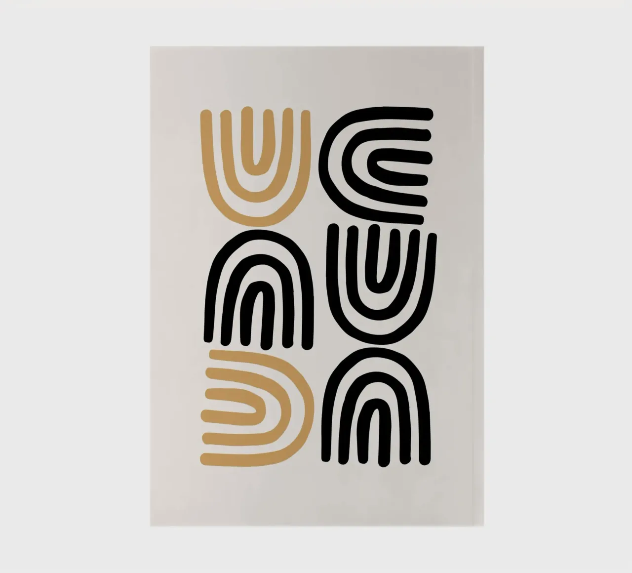 Geometric Abstract U-Shapes Color Pattern Print notebook by NorwesClub