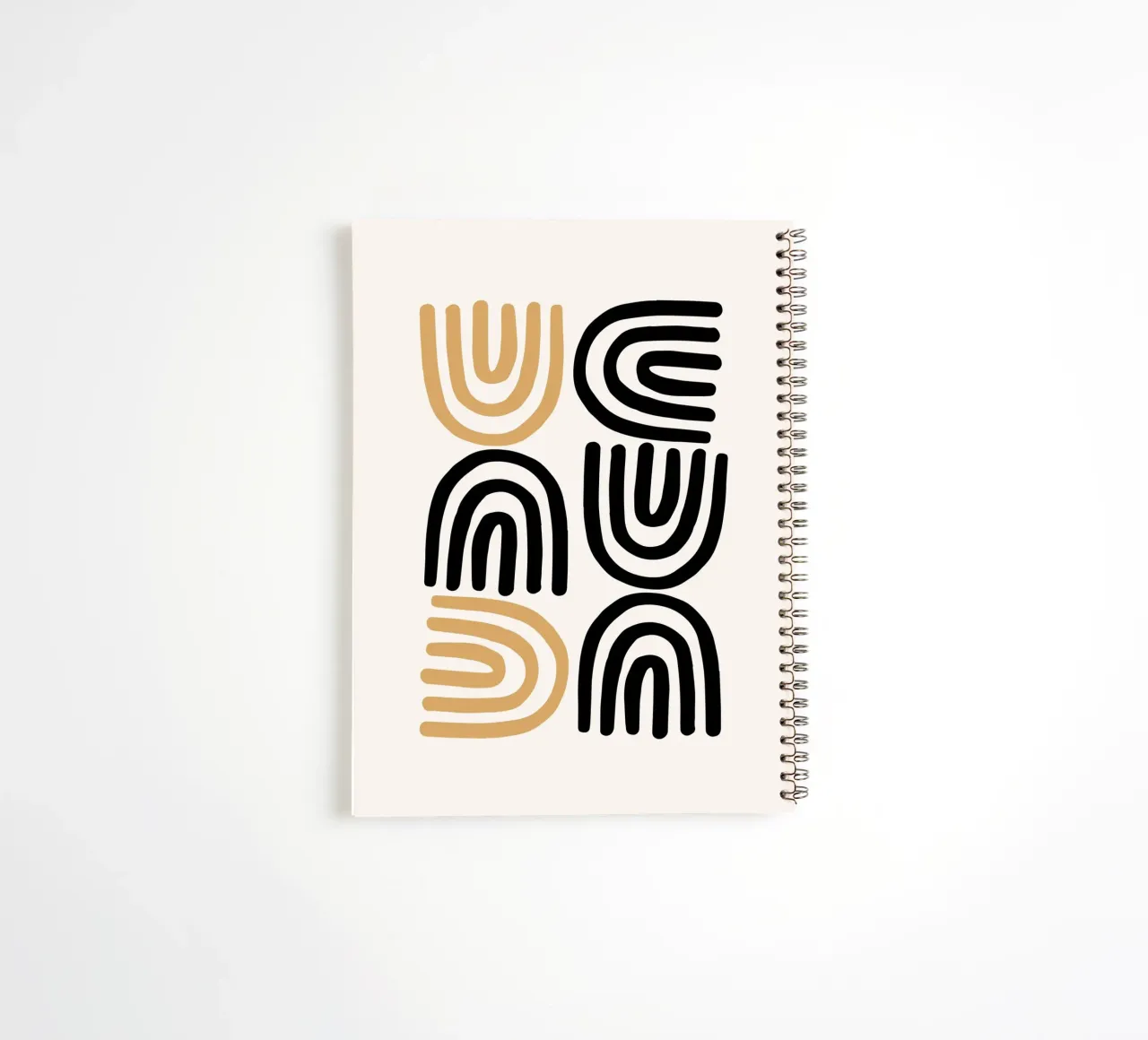 Geometric Abstract U-Shapes Color Pattern Print spiral notebook by NorwesClub