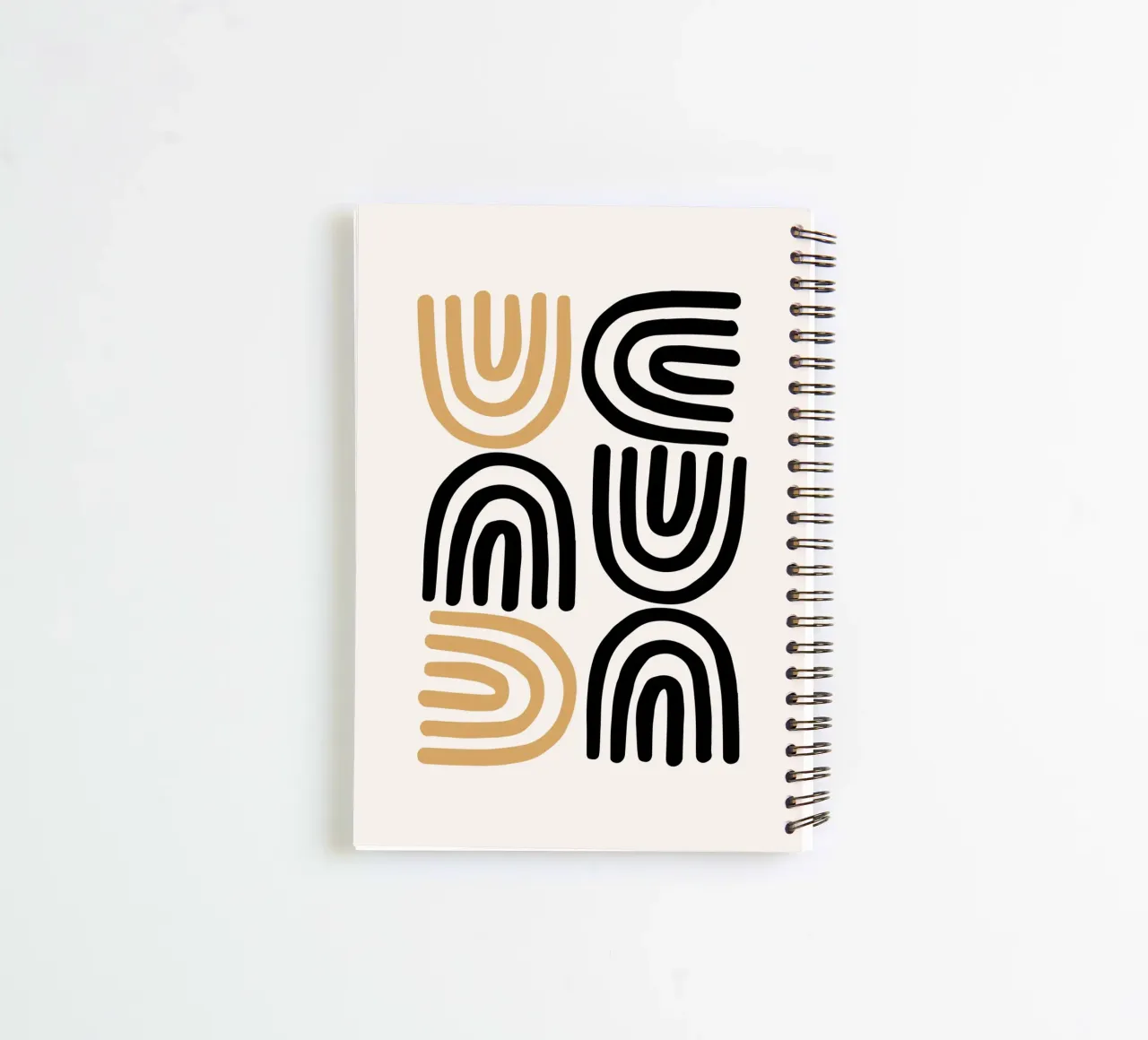 Geometric Abstract U-Shapes Color Pattern Print spiral notebook by NorwesClub