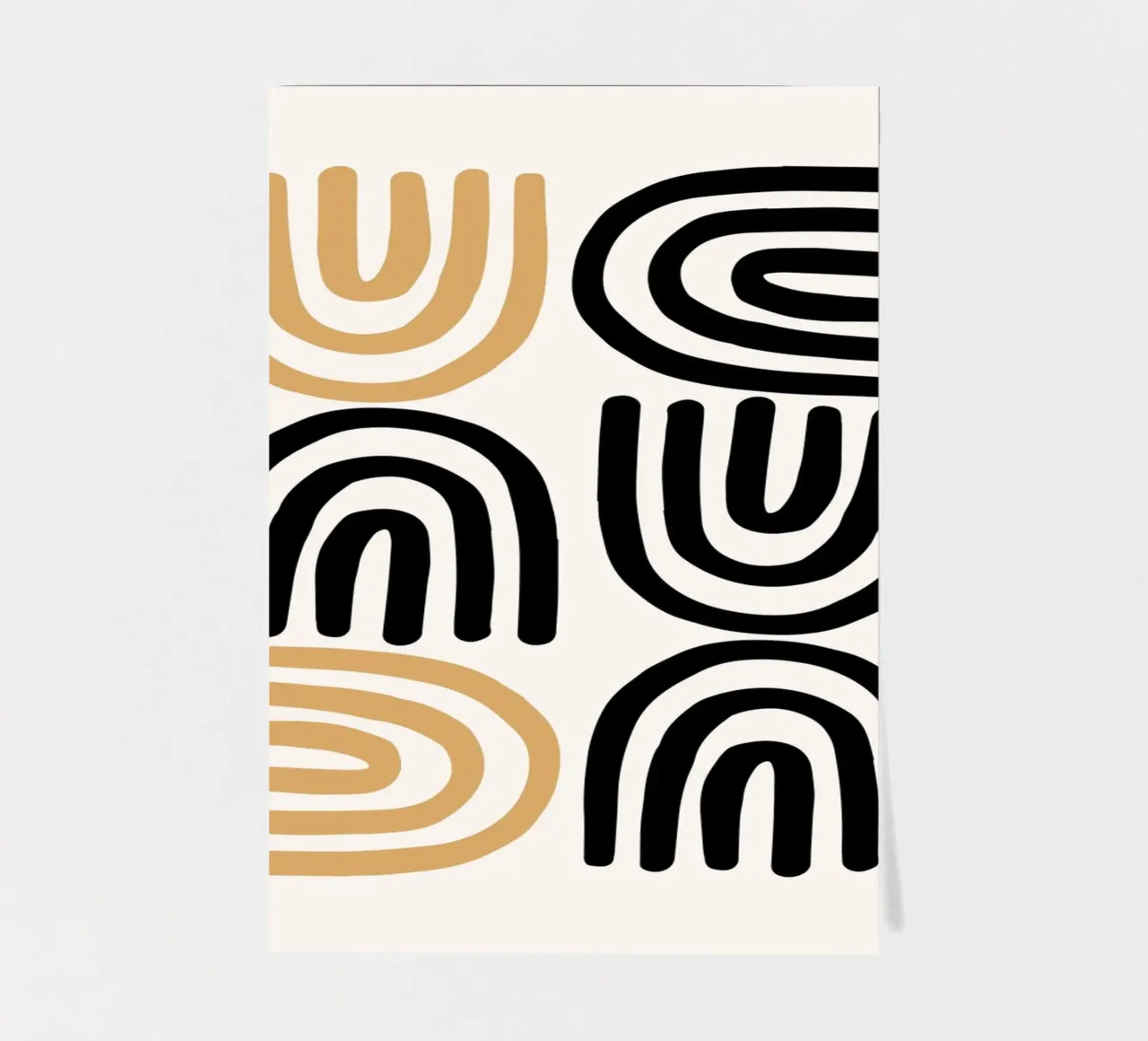 Geometric Abstract U-Shapes Color Pattern Print sticker sheet by NorwesClub