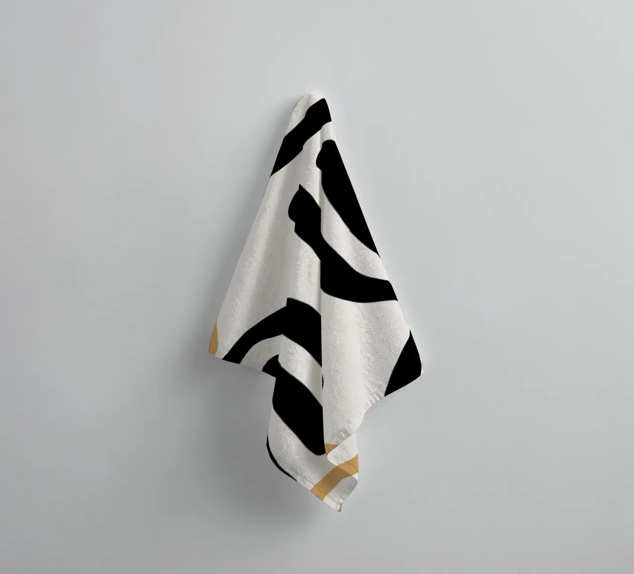 Geometric Abstract U-Shapes Color Pattern Print towel by NorwesClub