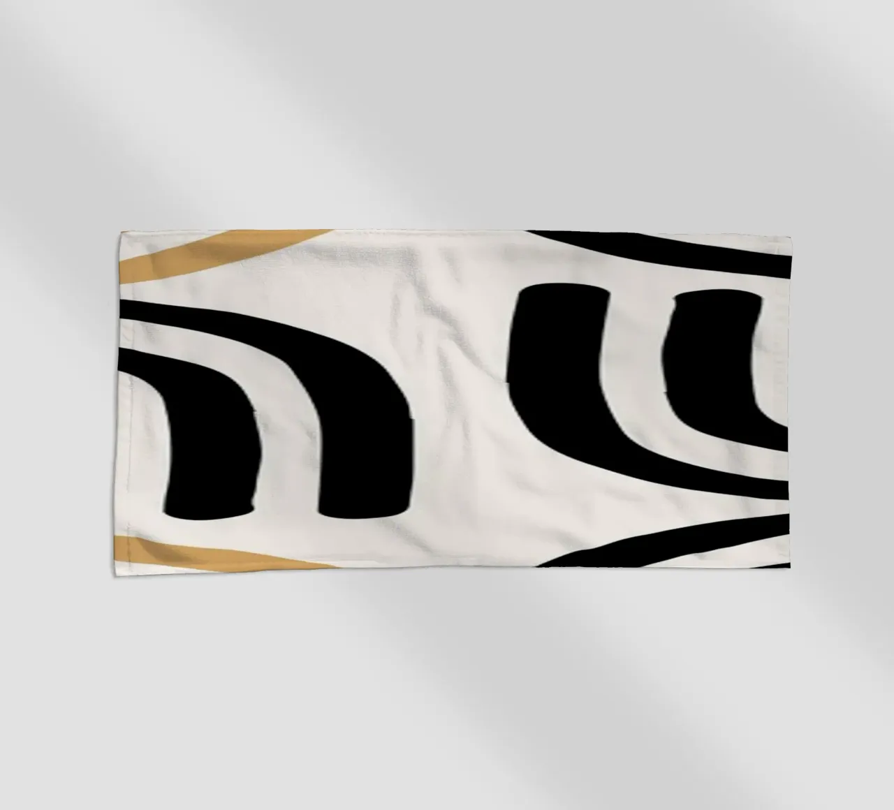 Geometric Abstract U-Shapes Color Pattern Print beach towel by NorwesClub