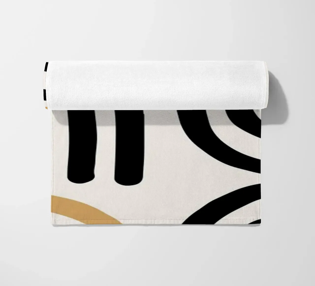 Geometric Abstract U-Shapes Color Pattern Print beach towel by NorwesClub