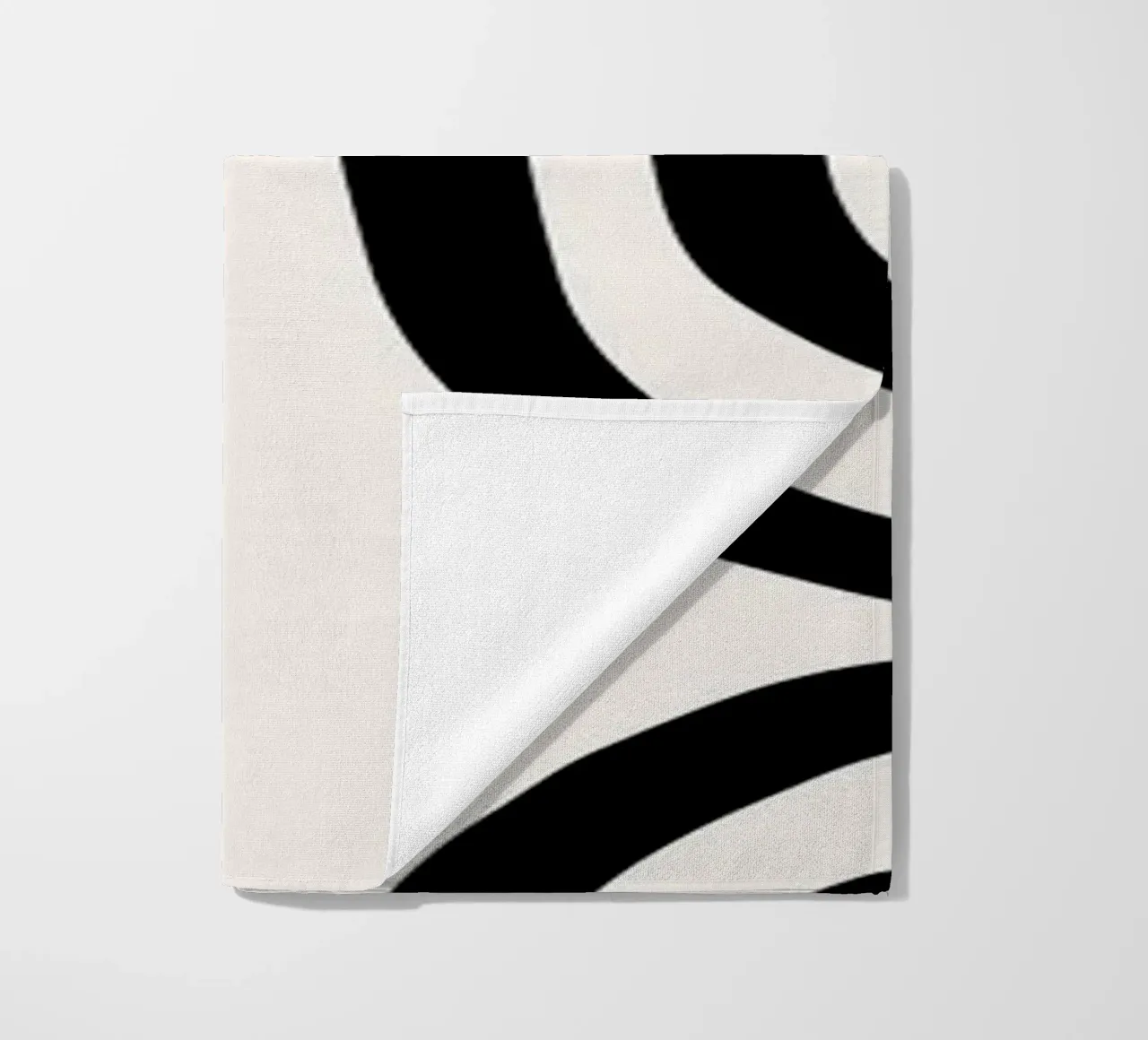 Geometric Abstract U-Shapes Color Pattern Print beach towel by NorwesClub