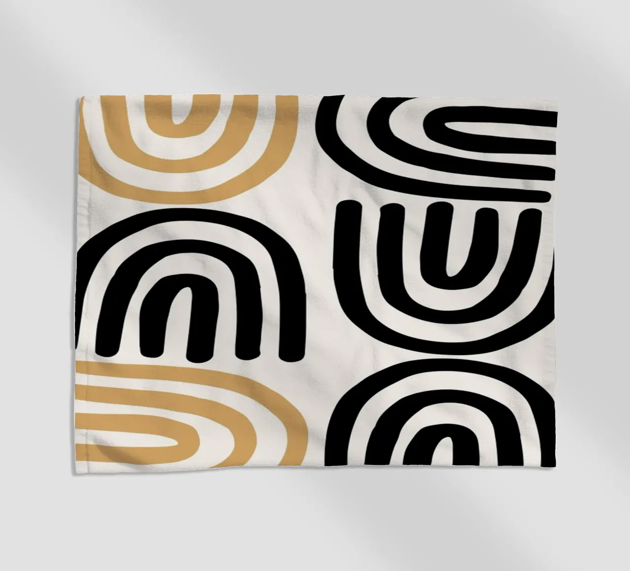 Geometric Abstract U-Shapes Color Pattern Print beach towel by NorwesClub