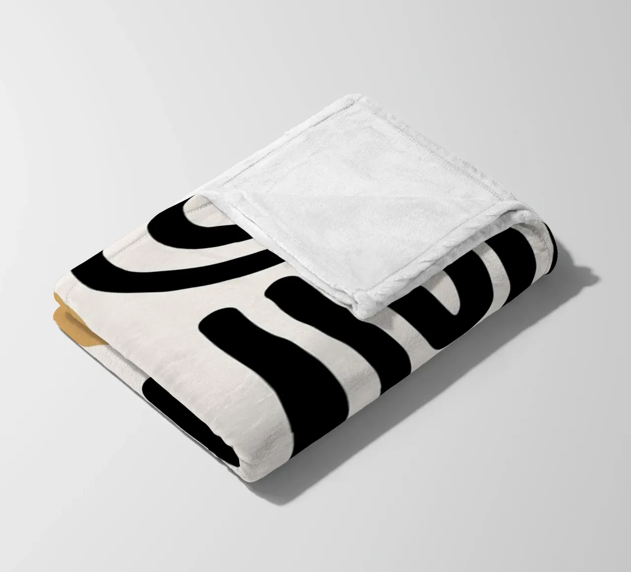 Geometric Abstract U-Shapes Color Pattern Print fleece blanket by NorwesClub