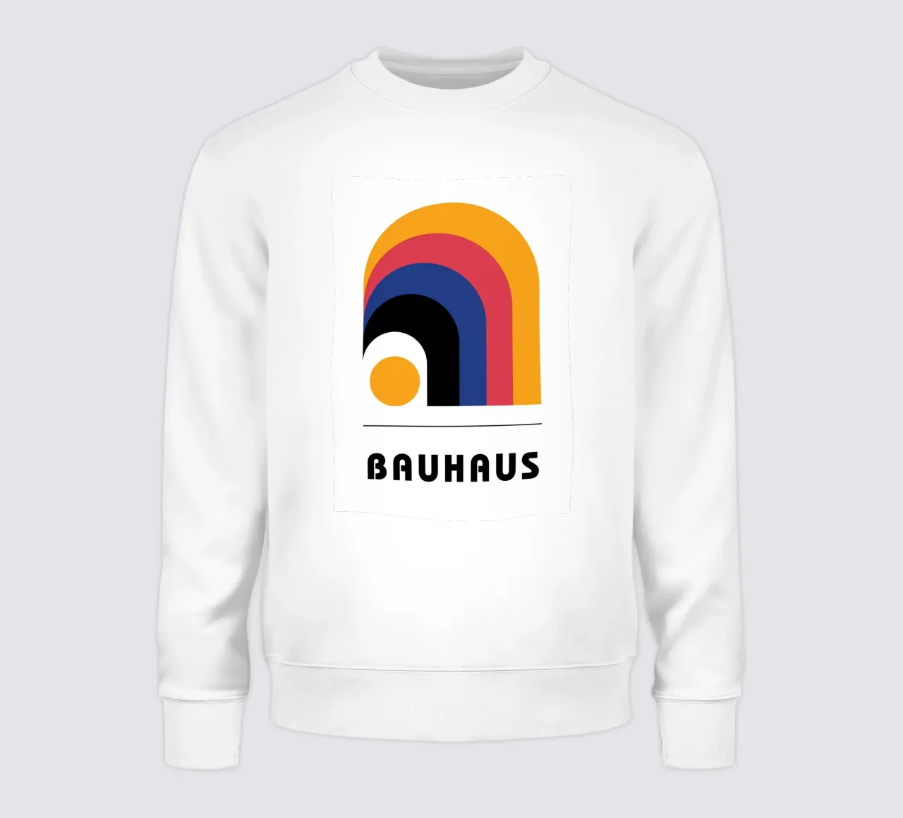 Bauhaus Geometric Abstract Arcs Circles Print sweatshirt by NorwesClub
