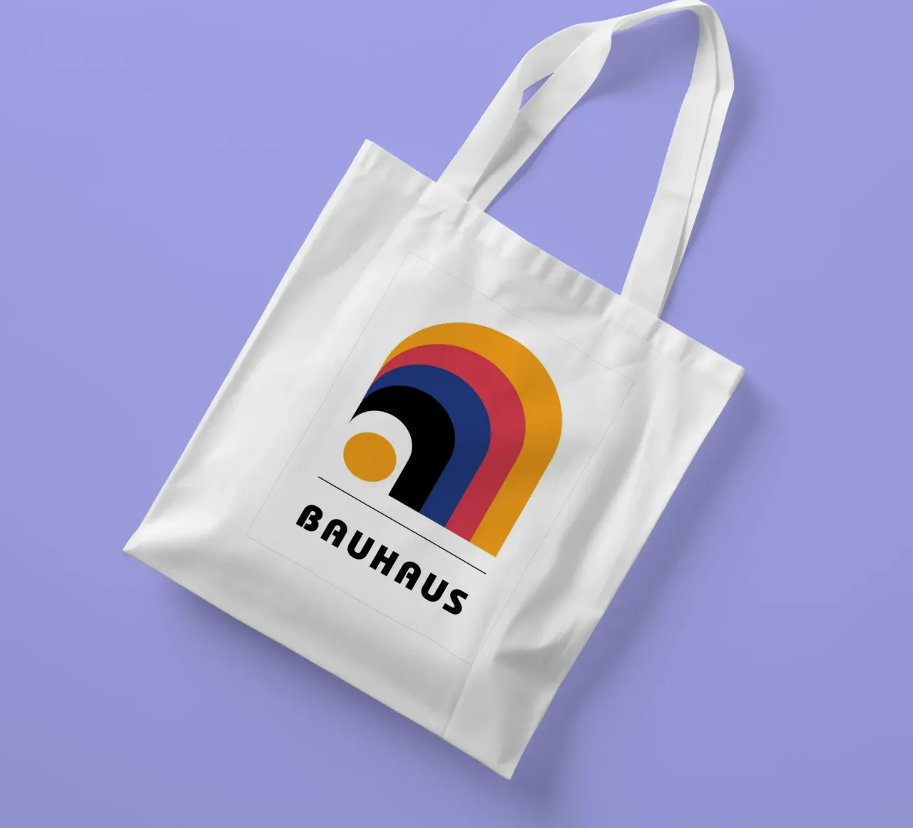 Bauhaus Geometric Abstract Arcs Circles Print tote bag by NorwesClub