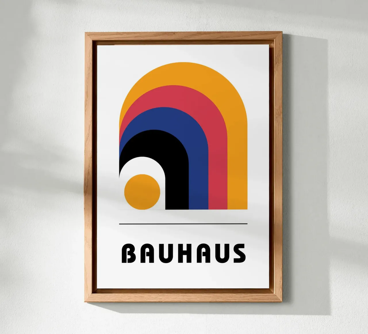 Bauhaus Geometric Abstract Arcs Circles Print alu-dibond by NorwesClub