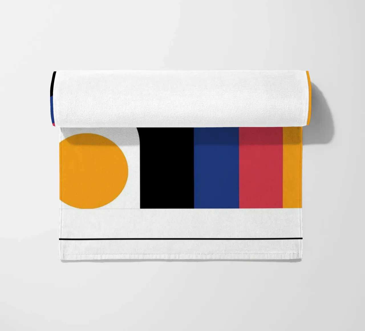 Bauhaus Geometric Abstract Arcs Circles Print beach towel by NorwesClub