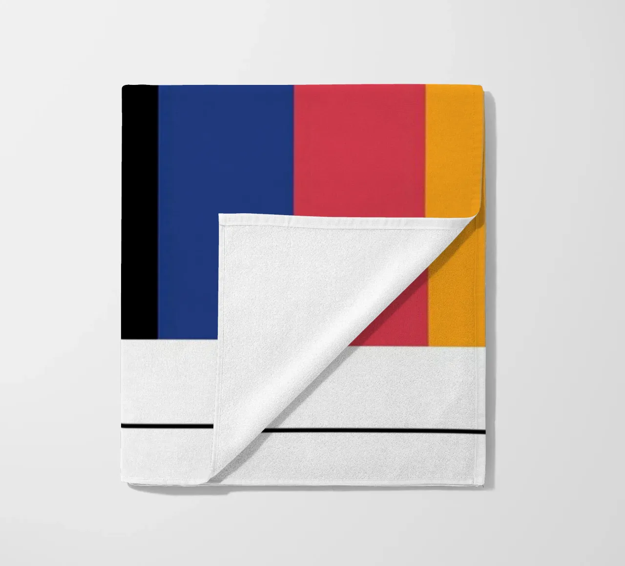 Bauhaus Geometric Abstract Arcs Circles Print beach towel by NorwesClub