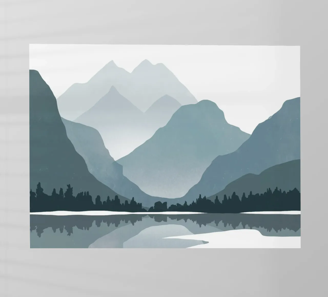 Riflessione sul paesaggio nordico pellicola backlit da Little Dean