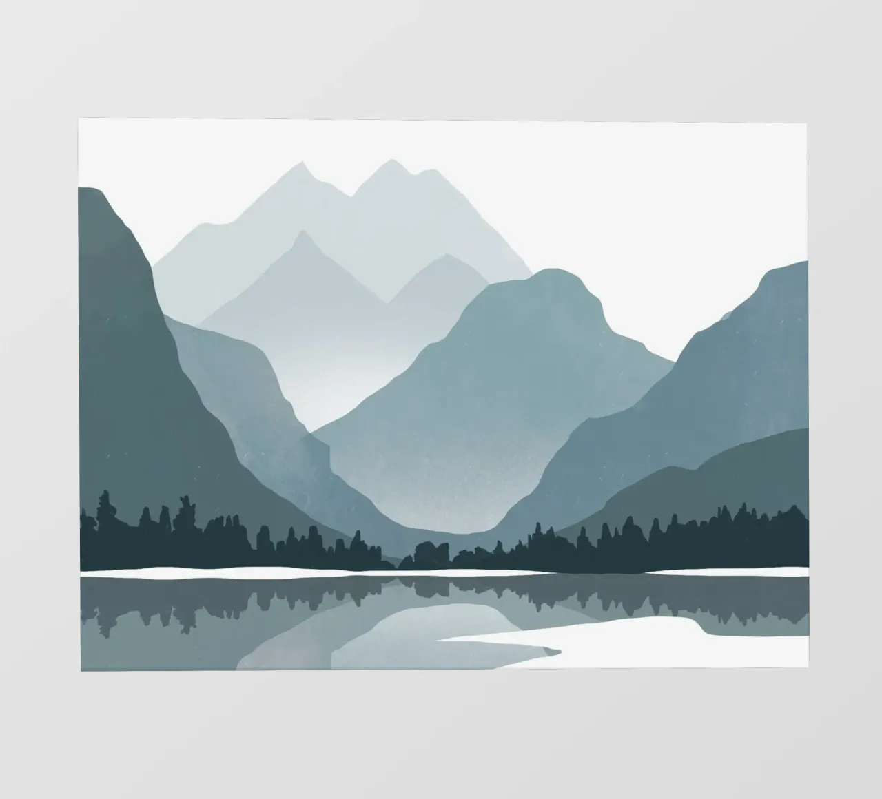 Riflessione sul paesaggio nordico pellicola backlit da Little Dean