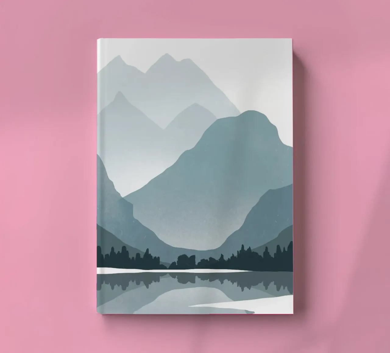 Nordic landscape reflection notebook by Little Dean
