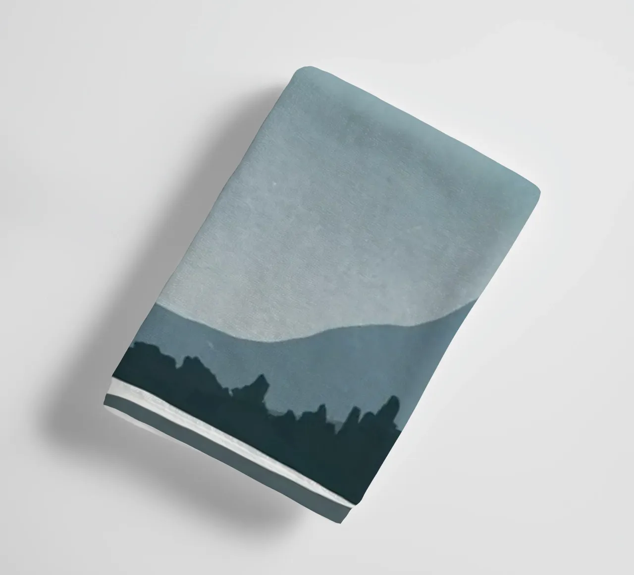 Nordic landscape reflection towel by Little Dean