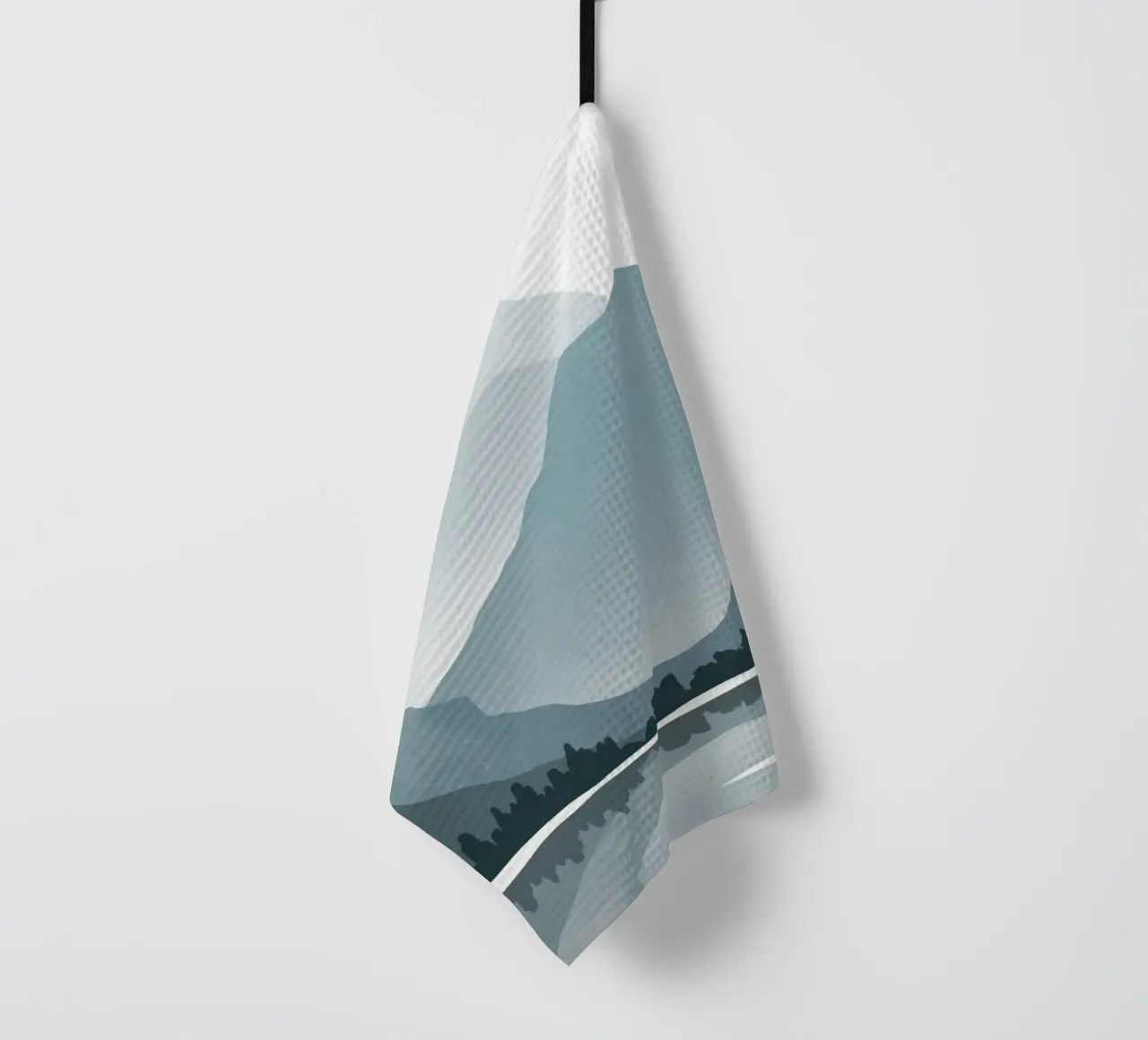 Riflessione sul paesaggio nordico canovaccio da cucina da Little Dean