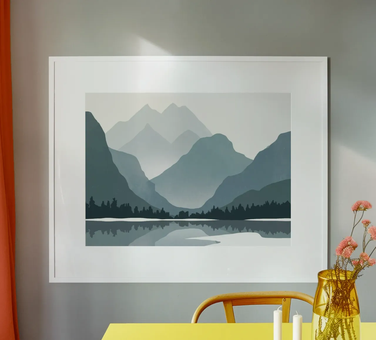 Riflessione sul paesaggio nordico poster da Little Dean
