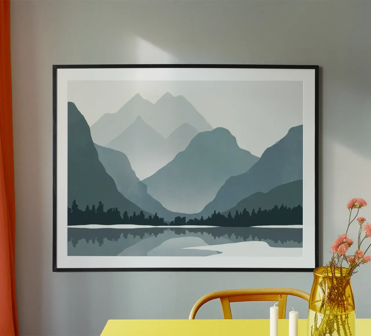 Riflessione sul paesaggio nordico poster da Little Dean
