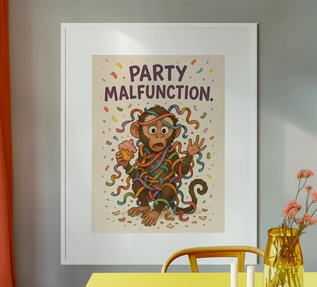 Meme divertente della scimmia poster da Funny Humor Art