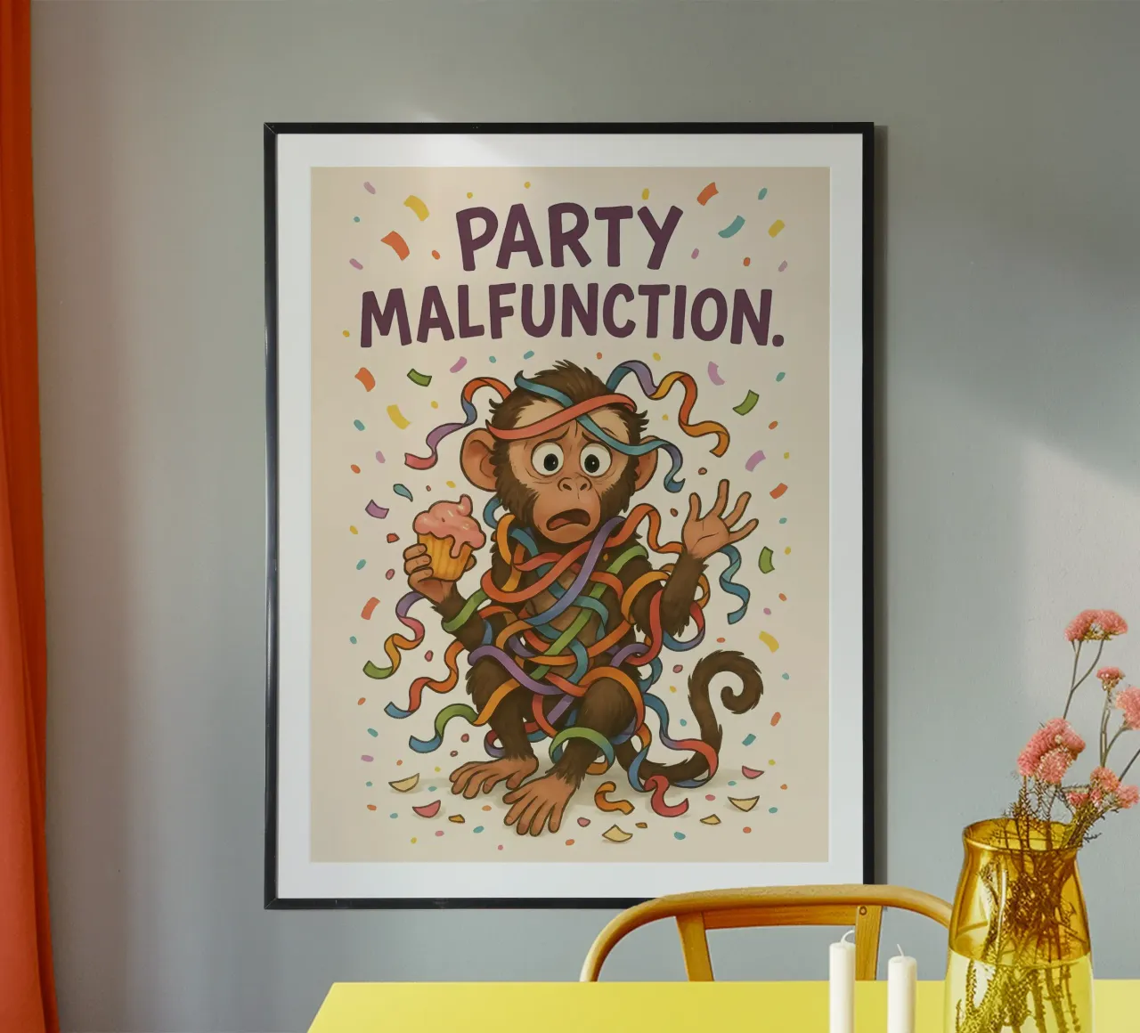 Meme divertente della scimmia poster da Funny Humor Art
