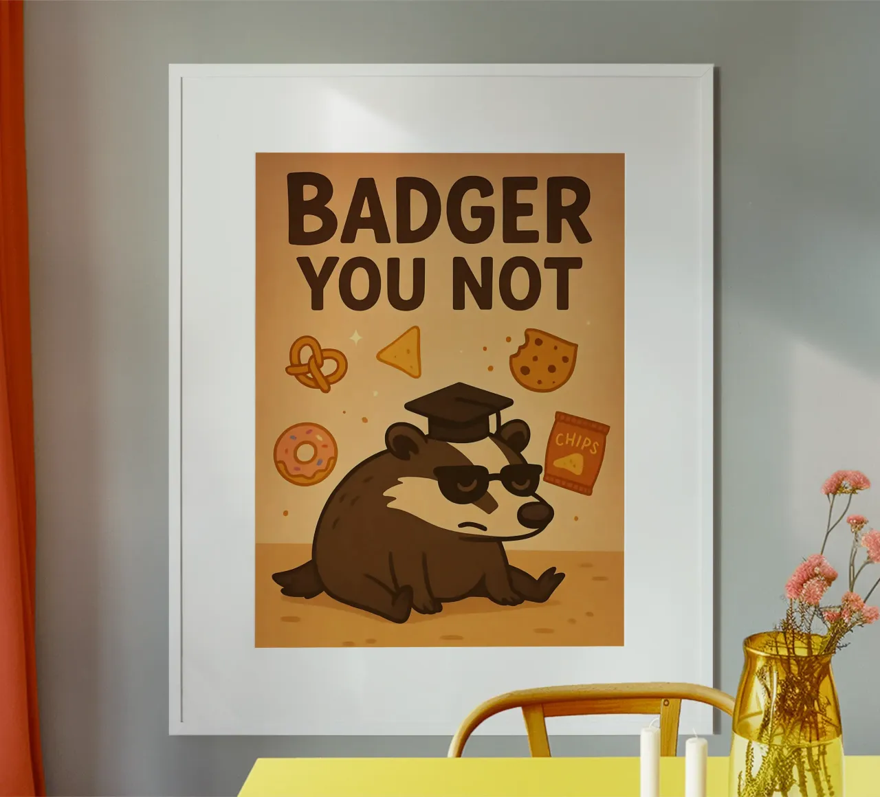 Meme divertente sul tasso poster da Funny Humor Art