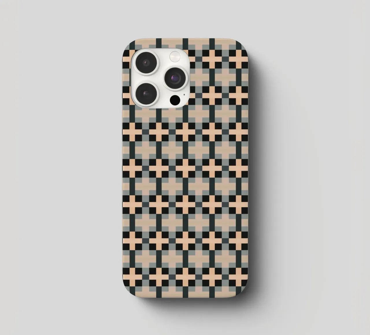 Minimal Muted color geometrical pattern iphone case by Little Dean