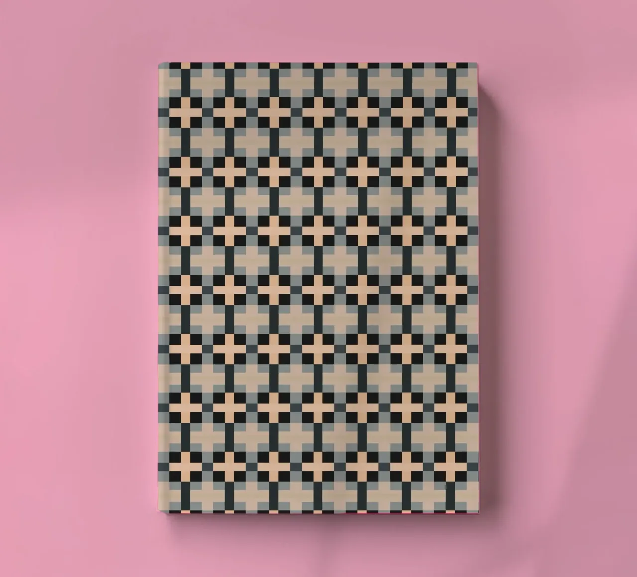 Minimal Muted color geometrical pattern notebook by Little Dean