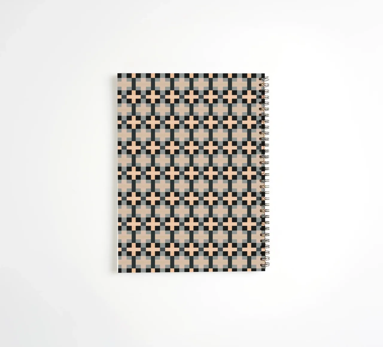 Minimal Muted color geometrical pattern spiral notebook by Little Dean