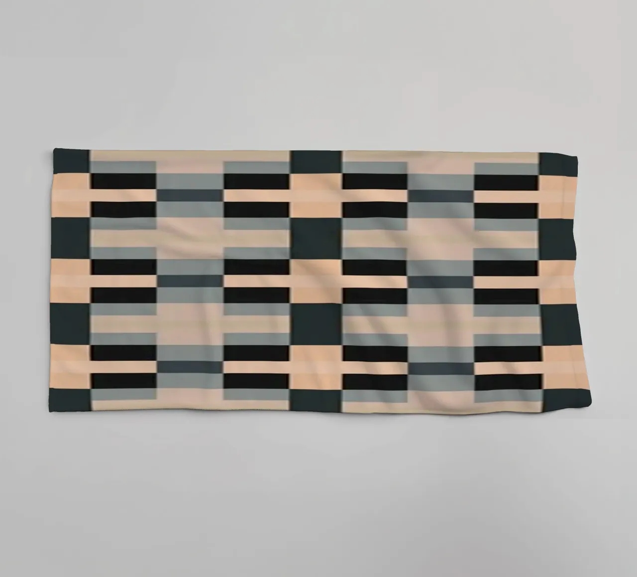 Minimal Muted color geometrical pattern towel by Little Dean