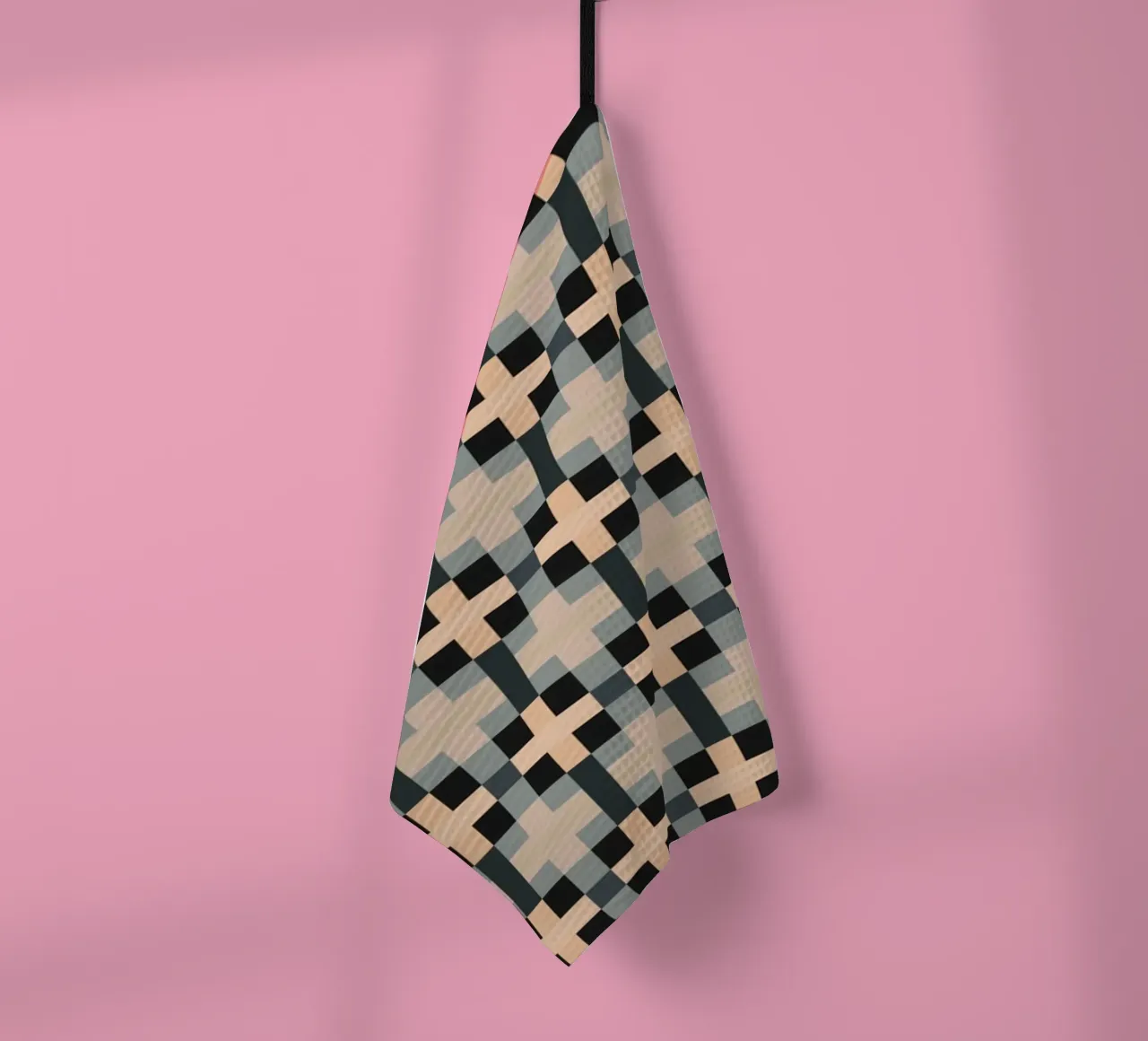 Minimal Motivo geometrico a colori tenui canovaccio da cucina da Little Dean