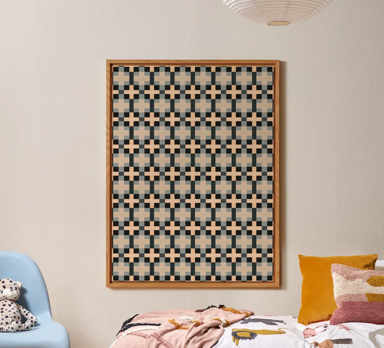 Minimal Muted color geometrical pattern alu-dibond by Little Dean