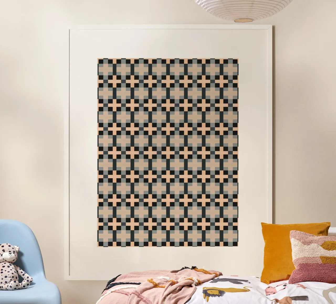 Minimal Muted color geometrical pattern hahnemühle by Little Dean