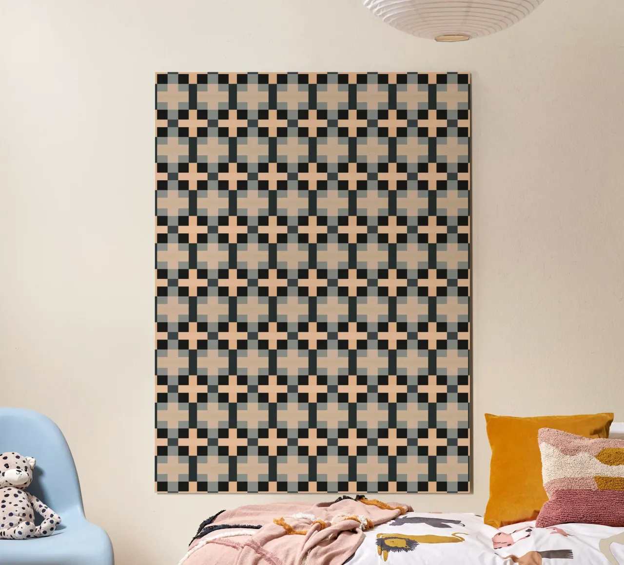 Minimal Muted color geometrical pattern hahnemühle by Little Dean